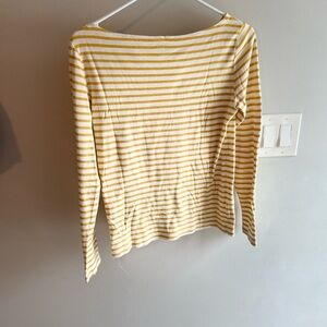 Gap Striped Yellow and White Women's Top